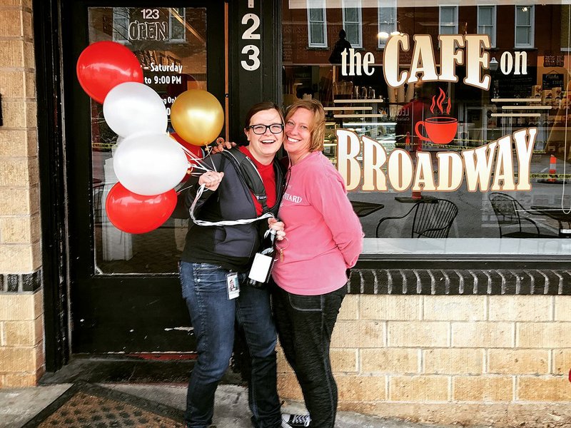 Melissa Gute, left, and Patty Arnett, right, coown the Cafe on Broadway in Silaom Springs. 