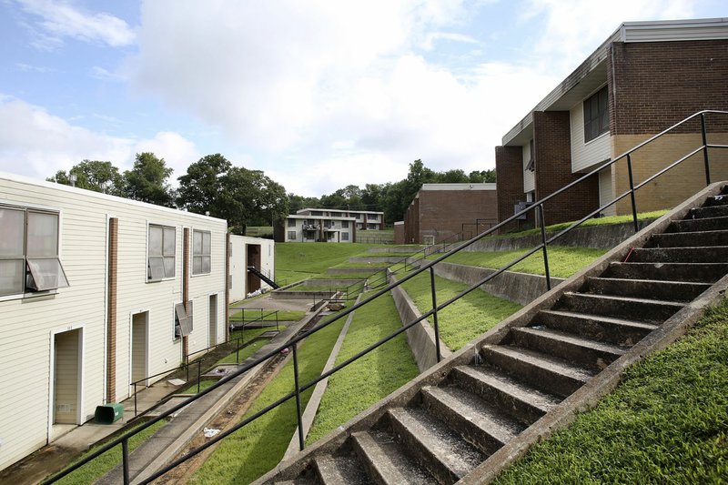 File Photo/NWA Democrat-Gazette/DAVID GOTTSCHALK Willow Heights public housing complex, at 10 S. Willow Ave., in Fayetteville