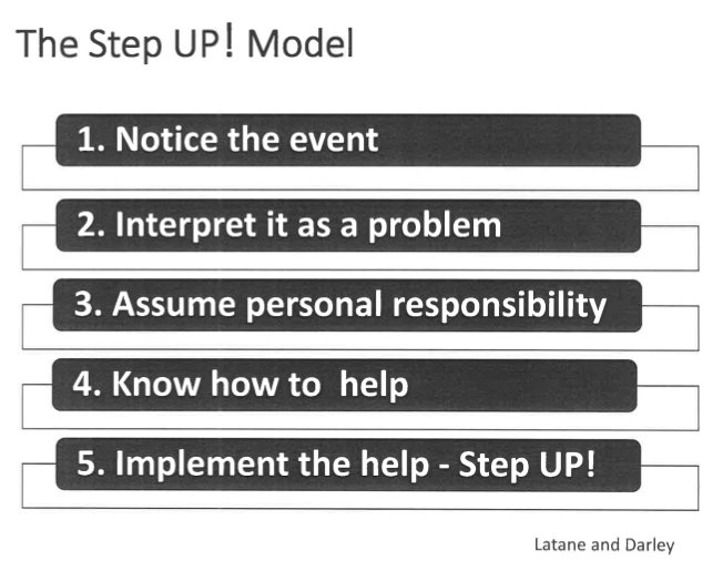 Step up: The Step Up! Bystander Intervention Facilitator Training Program Model encourages students to say something if they see a classmate being bullied.