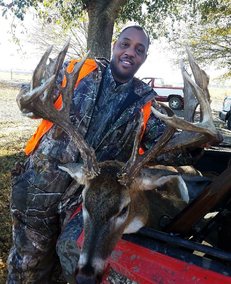 Jerry Hardaway of North Little Rock bagged this buck in December in Pulaski County while hunting on the ground after a long game of cat-and-mouse.