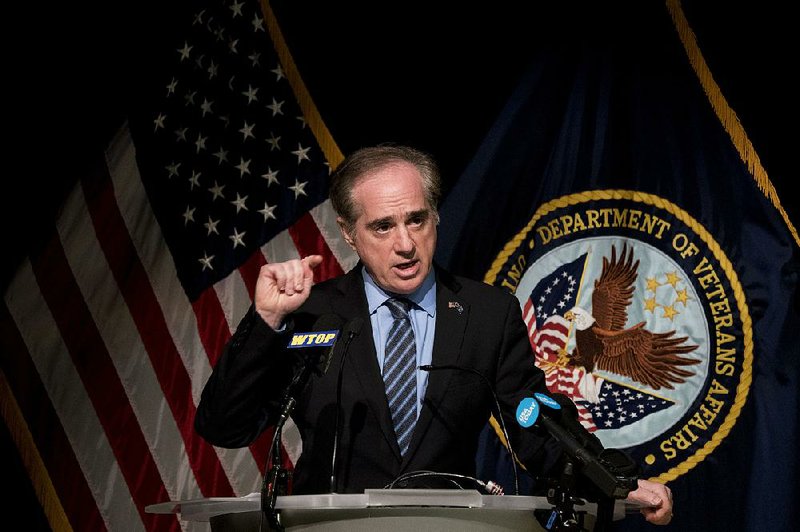 At a news conference Wednesday, Veterans Affairs Secretary David Shulkin reacts to an internal investigation that detailed patient-safety issues at the Veterans Affairs Medical Center in Washington.