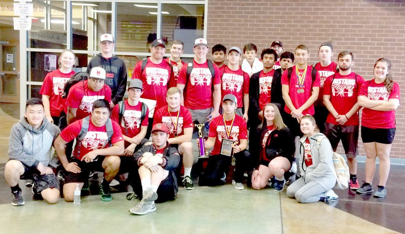 RICK PECK/SPECIAL TO MCDONALD COUNTY PRESS McDonald County High School took third place in the Junior Men's Division and fifth place in the Men's Division at the Belton High School Powerlifting Meet held Saturday at Belton High School.