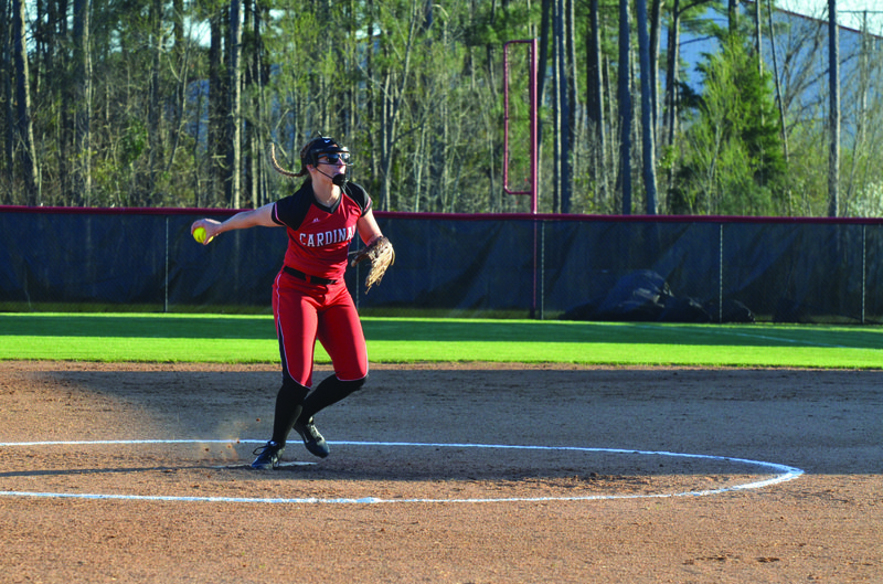 Strikeout queen
Camden Fairview junior pitcher and infielder Lexi Betts throws a pitch during a recent road game against Magnolia. Betts ended the game with an impressive total of 10 strikeouts. 