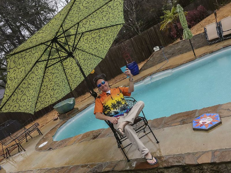 Sam Cooper's favorite space is poolside in his backyard.

