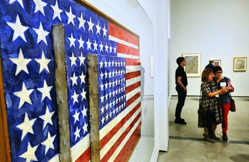 Jasper Johns’ flag paintings are drawing crowds to The Broad in Los Angeles, where “Something Resembling Truth,” the first major survey of the artist’s work to be shown in Los Angeles, will remain on display through May 13.