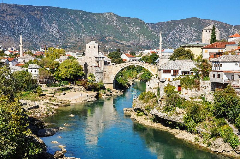 Mostar’s Old Bridge — a 21st-century reconstruction of the 16th-century original — is traditionally considered the point where East meets West.