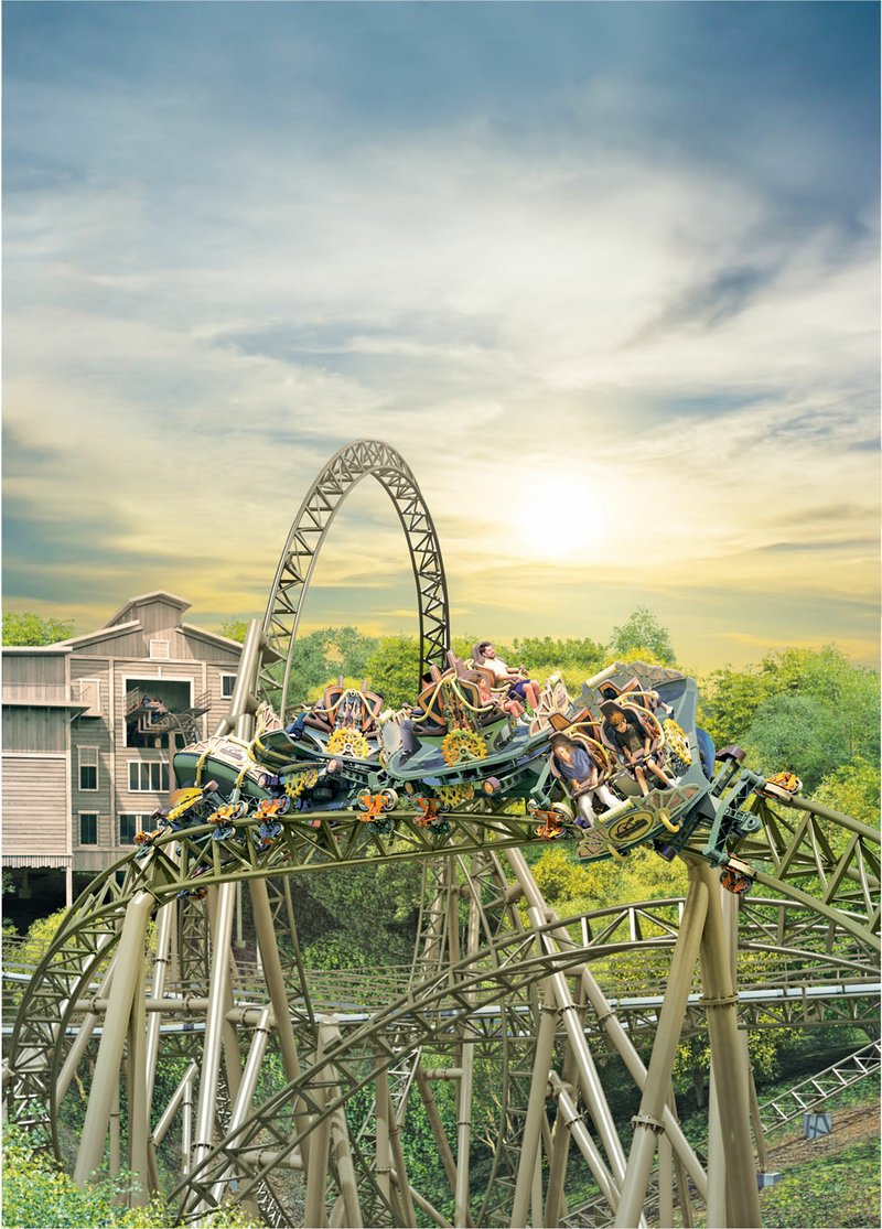 Courtesy Image Time Traveler will the first roller coaster of its kind, a collaborative effort between Herschend Family Entertainment and Mack Rides of Germany.