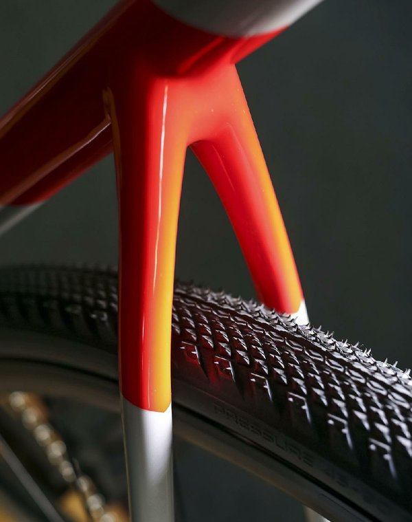 road bike on wet pavement