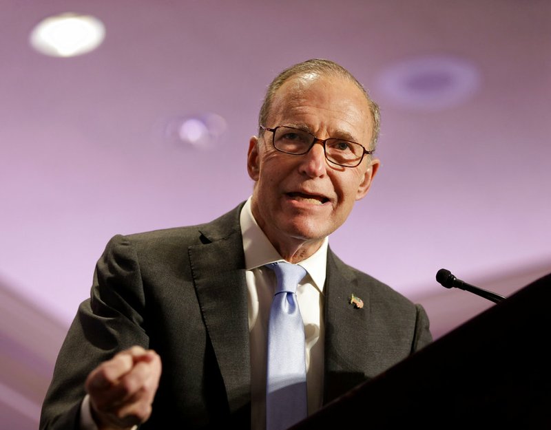  In this May 14, 2014, file photo, Larry Kudlow speaks at the New York State Republican Convention in Rye Brook, N.Y. 