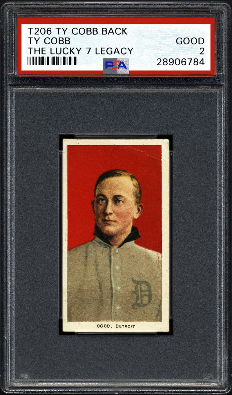 This undated photo shows the front of a Ty Cobb baseball card circa 1911, discovered by a family member in their great-grandfather’s house.  
