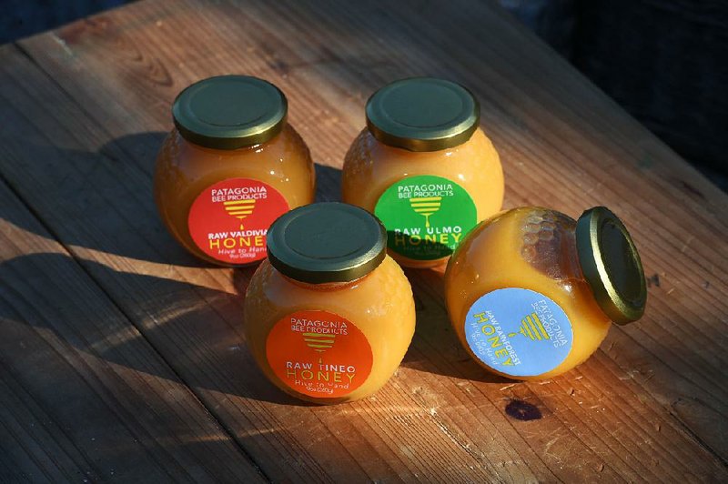 Patagonia Bee Products honey varies in shade depending on the variety of flowers in Chile visited by the bees.
