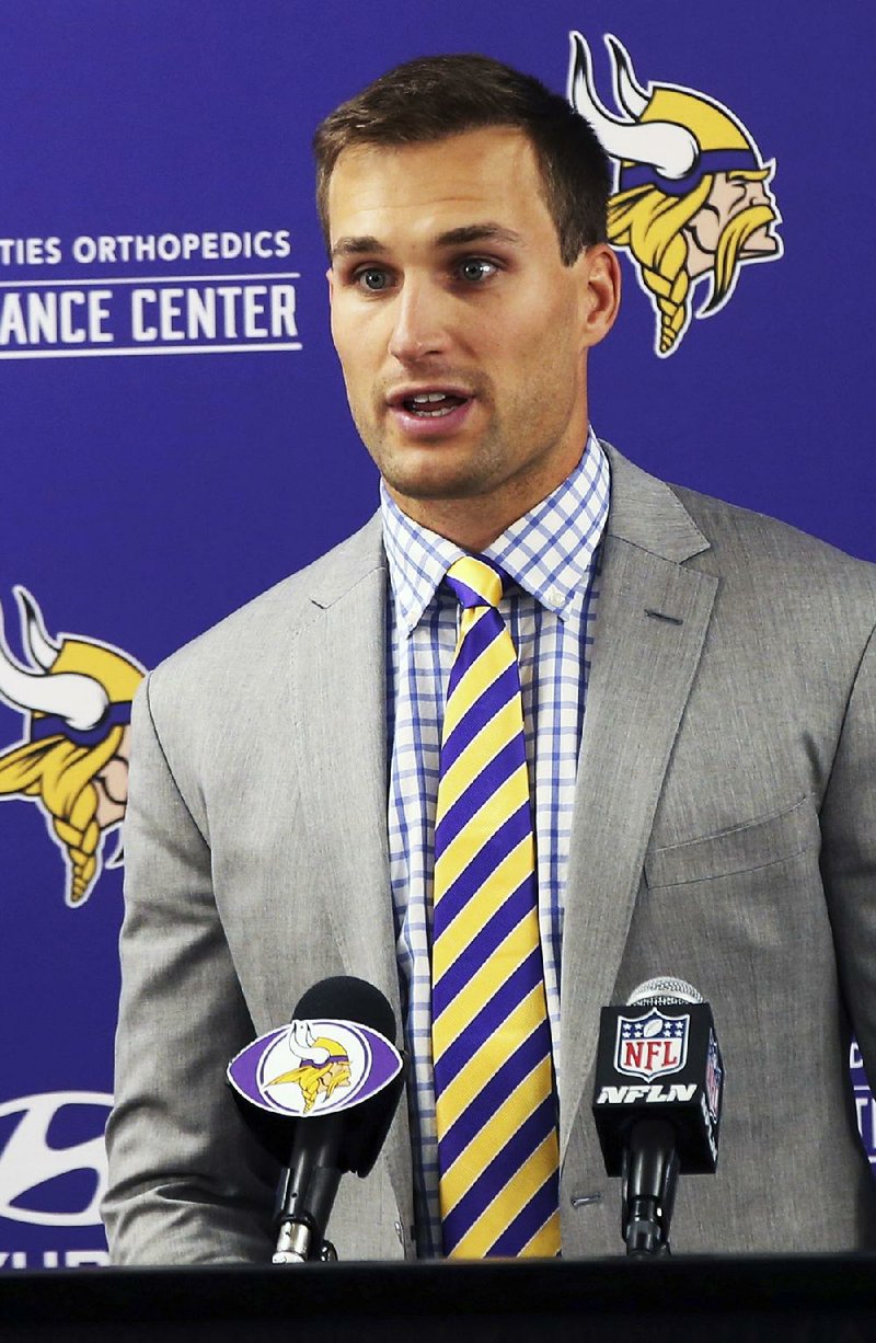 Kirk Cousins signed a three-year contract with the Minnesota Vikings. Cousins played his first six seasons with the Washington Redskins.
