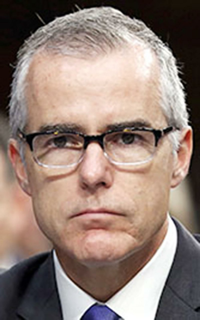 In this June 7, 2017 file photo, acting FBI Director Andrew McCabe appears before a Senate Intelligence Committee hearing about the Foreign Intelligence Surveillance Act on Capitol Hill in Washington. 