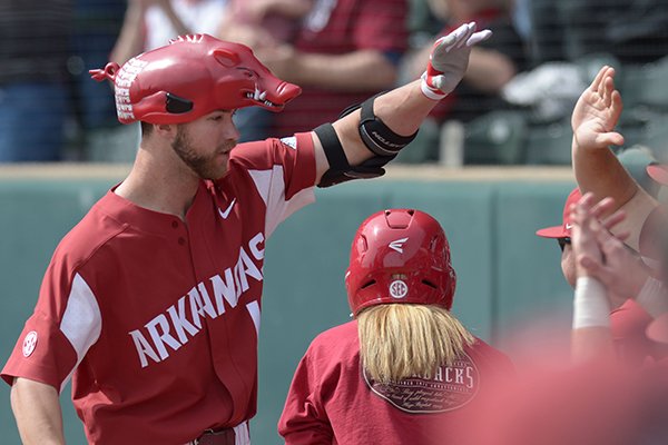 Arkansas Kentucky Saturday, March 17, 2018, during the inning at Baum Stadium in Fayetteville. 