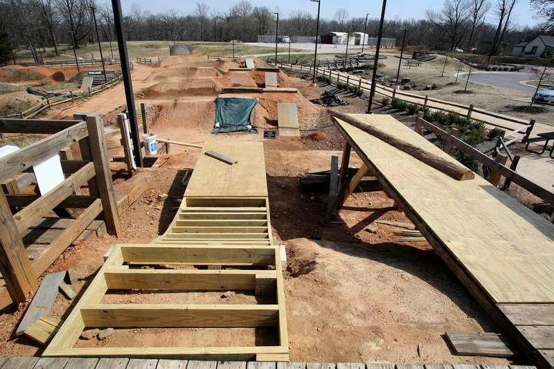 New jumps are under construction at the Railyard.