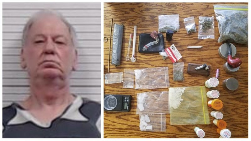 James Hoey, 66, of Paragould faces drug charges after suspected methamphetamine and marijuana were found in his possession, including about 7.1 grams stuffed in with a water bill payment, authorities said.