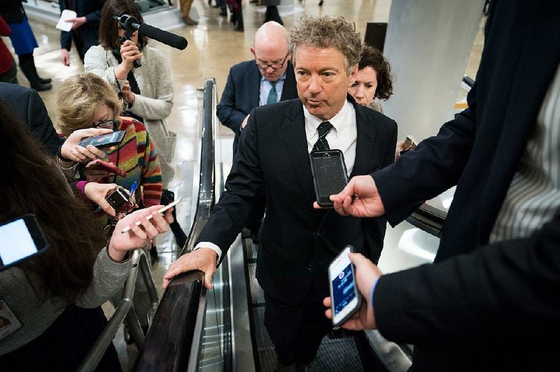 Sen. Rand Paul, R-Ky., said Wednesday that he had not decided how he would vote on the new spending bill until he had read it. He criticized the process in drafting the 2,000-plus-page bill, saying: “It’s a really terrible, rotten, no-good way to run your government.”  