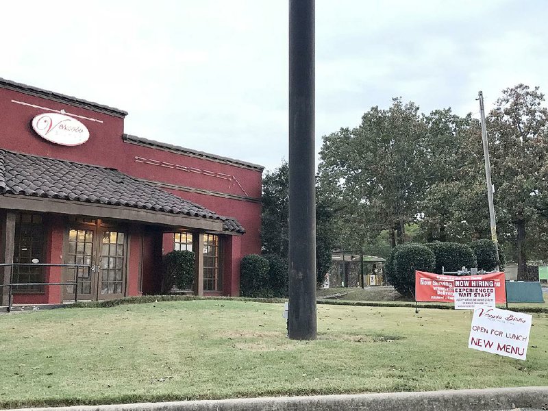 Vesuvio Bistro on Breckenridge Drive in Little Rock has “retired,” according to a Facebook post and voicemail message.  