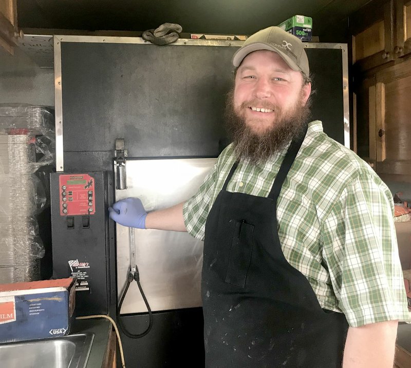 Photo by Sally Carroll Monty Muehlebach, pastor and cooking entrepreneur, uses his business, Cowboy Catering Company, as a ministry to reach others. He caters around the area, while pastoring anyone who needs prayer and assistance.