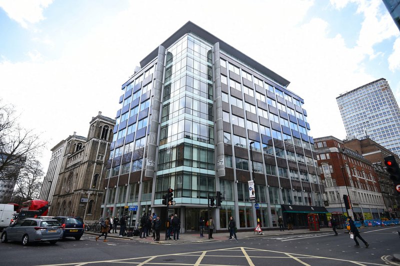 The offices of Cambridge Analytica in central London on Tuesday, March 20, 2018.