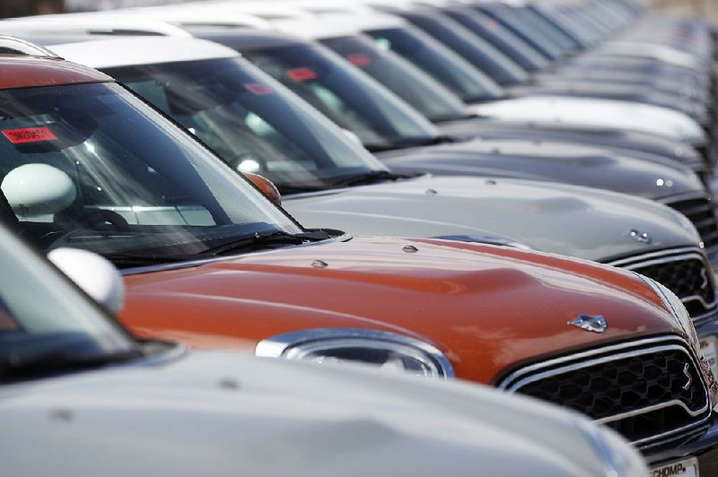 2018 Countryman models await buyers at a Mini Cooper dealership in Highlands Ranch, Colo. Durable-goods orders rebounded in February after two months of declines, the Commerce Department said Friday.
