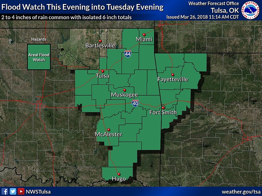 Heavy rain brings threat of flood | Northwest Arkansas Democrat-Gazette