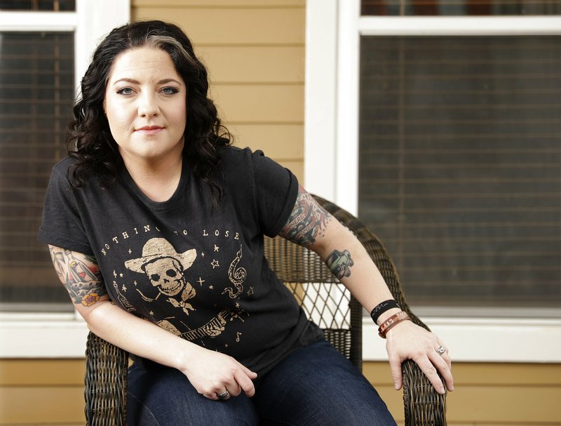 In this March 5, 2018, photo, country singer Ashley McBryde poses in Nashville, Tenn., to promote her her first major label album, “Girl Going Nowhere,” coming out on March 30.