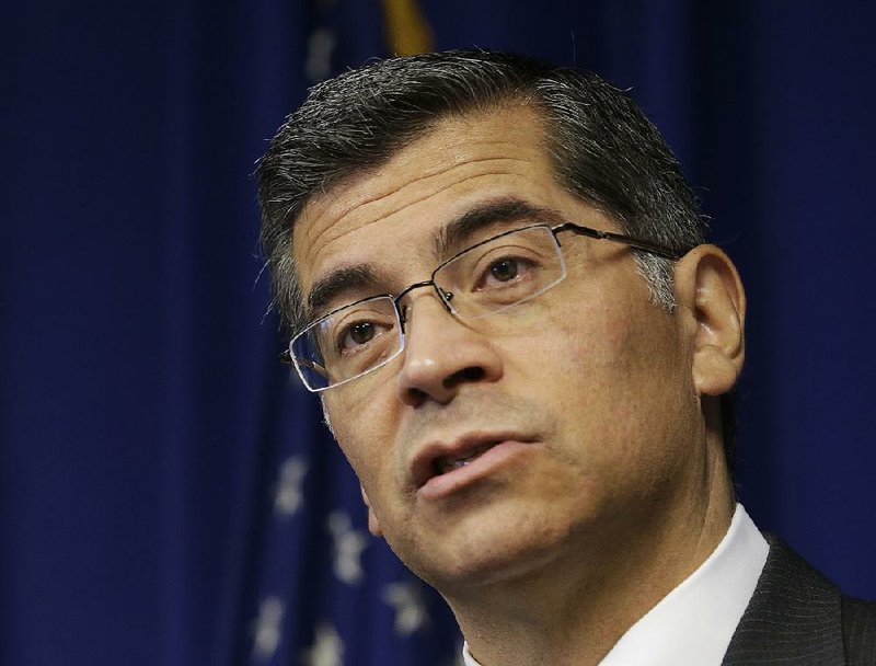  In this Jan. 18, 2018, file photo, California Attorney General Xavier Becerra speaks at a news conference in Sacramento, Calif. 