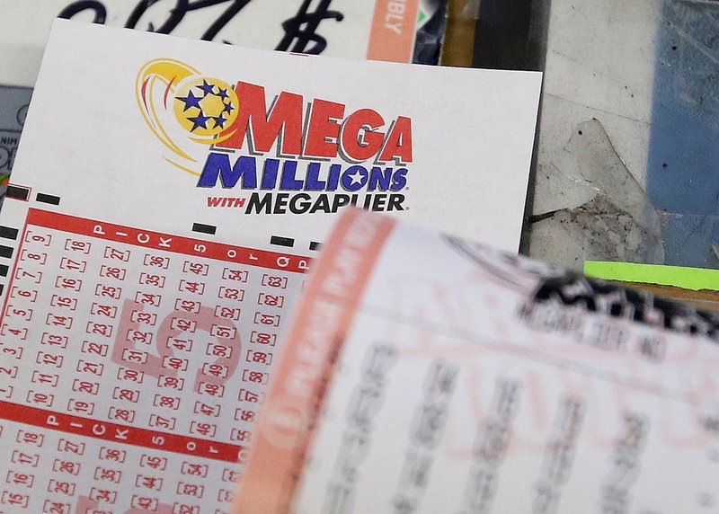 A Mega Millions ticket is shown in this file photo.