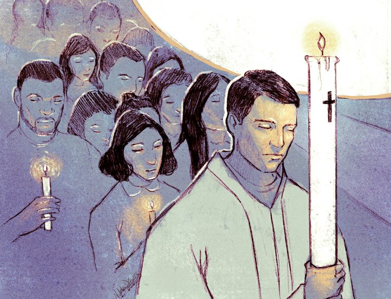 Arkansas Democrat-Gazette Easter vigil Illustration