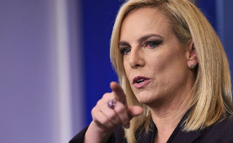 “The threat is real,” Homeland Security Secretary Kirstjen Nielsen said Wednesday at a White House briefing on border security. “It’s time to act.”  