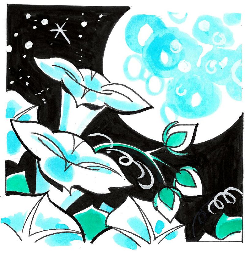 Arkansas Democrat-Gazette moonflowers Illustration


