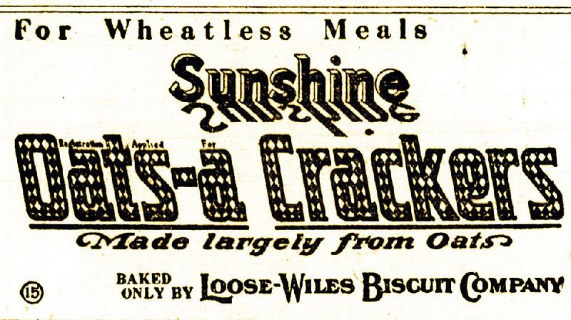 Going “wheatless” was a patriotic duty during World War I; this ad appeared in the April 5, 1918, Arkansas Democrat.