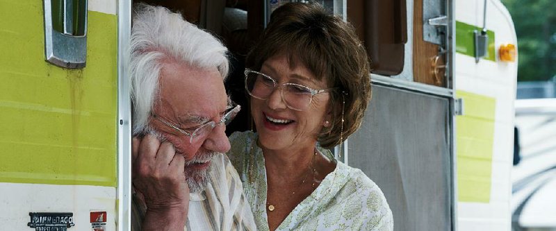 John (Donald Sutherland) and Ella (Helen Mirren) strike out on a frolic of their own in the darkly comic The Leisure Seeker.
