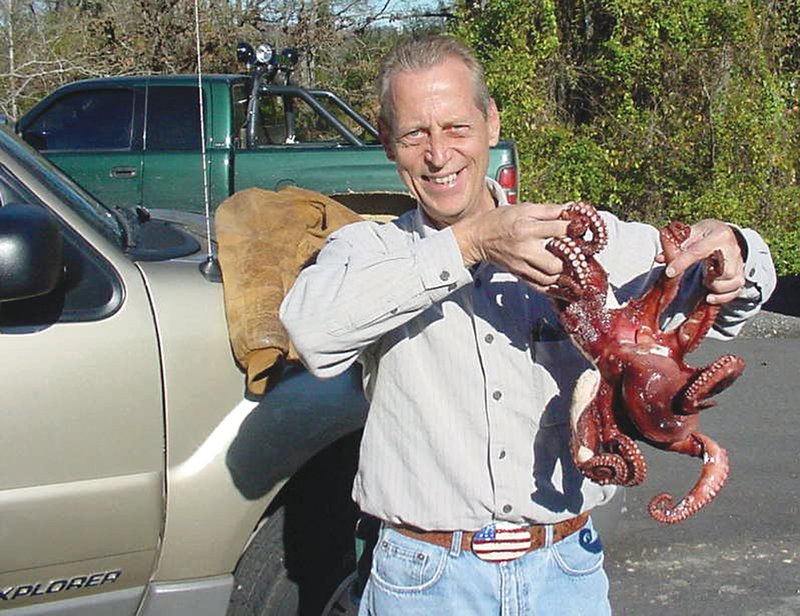 Anglers never know for certain what they might reel in while fishing. This live octopus was caught by John Mazurek of Glenn Ellyn, Ill., while he was fishing Lake Conway, almost 700 miles from the nearest saltwater.