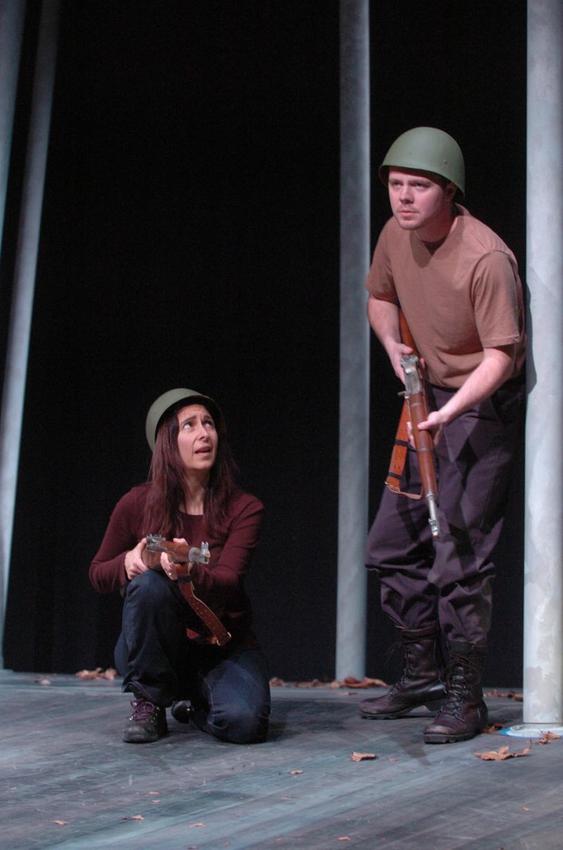 File Photo Kris Stoker appeared with Amy Herzberg in the very first TheatreSquared production, "My Father's War."