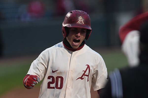 Arkansas vs Auburn Sunday April 8, 2018 at Baum Stadium in Fayetteville. Arkansas won 5-4 to sweep the three game series.