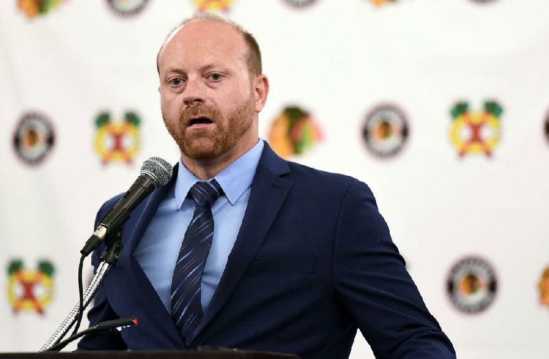 Chicago Blackhawks General Manager Stan Bowman (above) will keep his job this season, as will Coach Joel Quenneville, even though the team failed to make the Stanley Cup playoffs for the first time in nearly a decade.