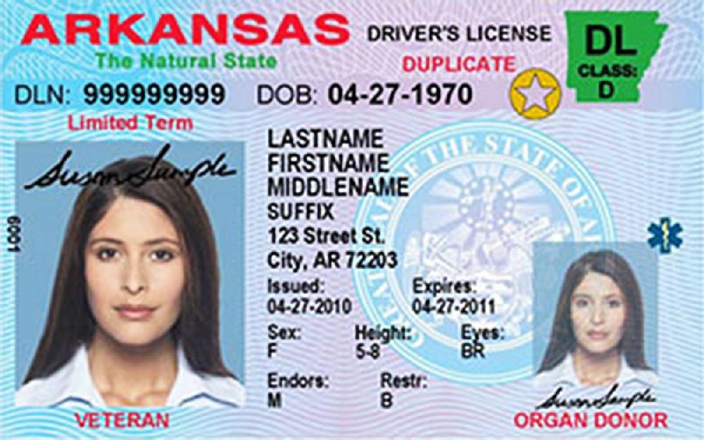 what information is on ar drivers license barcode