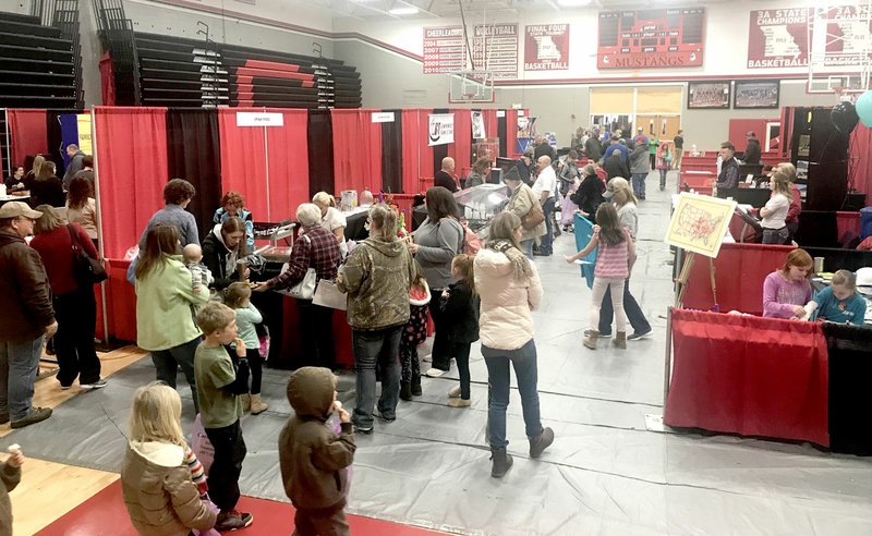 Photo by Sally Carroll Chamber official Bob Williams said Saturday morning he was &quot;pleasantly surprised&quot; at the crowd that came out for the 12th Annual Health and Business Expo at the McDonald County HIgh School. Despite brutal temperatures and snow on the ground, many turned out for the expo, which featured giveaways, door prizes, entertainment and free food samples. The event was sponsored by the McDonald County Chamber of Commerce.