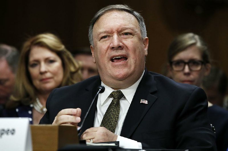 Mike Pompeo, the secretary of state nominee, told senators Thursday that he would express his views forcefully but carry out the president’s decisions.