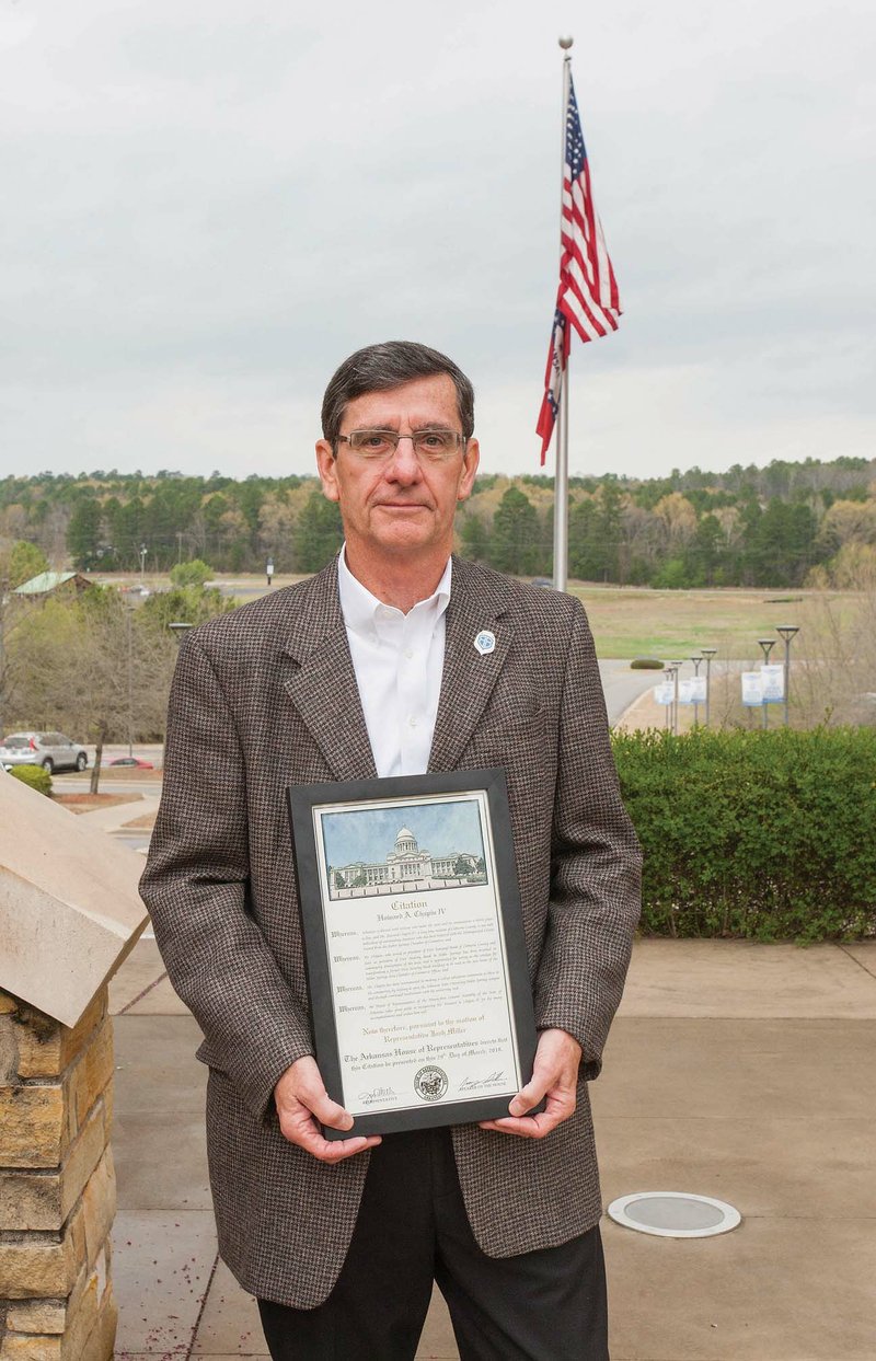 Howard Chapin IV of Heber Springs was recently honored with the Distinguished Citizens Award from the Heber Springs Area Chamber of Commerce. Chapin was a longtime banker in the area and was instrumental in helping get the Arkansas State University-Beebe Heber Springs Campus in the city.