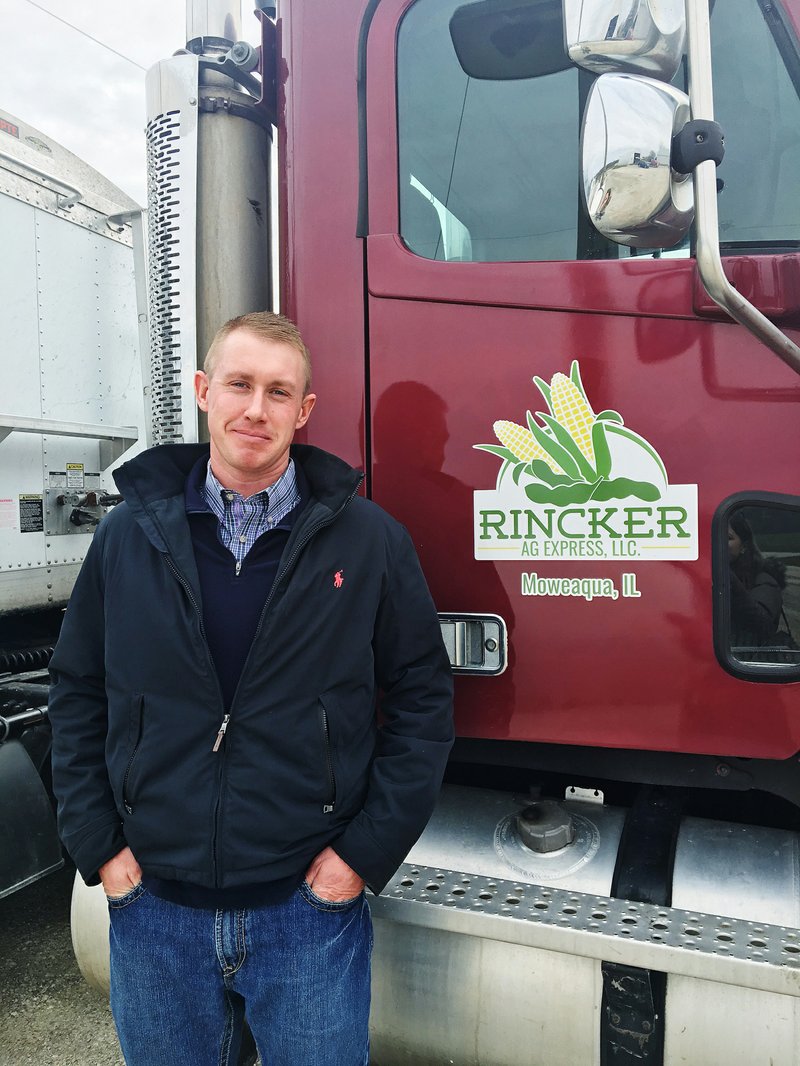 Austin Rincker, a farmer in Moweaqua, Illinois.