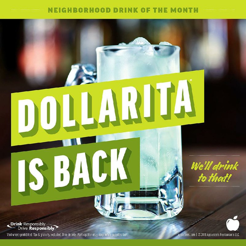 Applebee’s Dollarita  is a  refreshing discount in time for Tax Day.Applebee’s