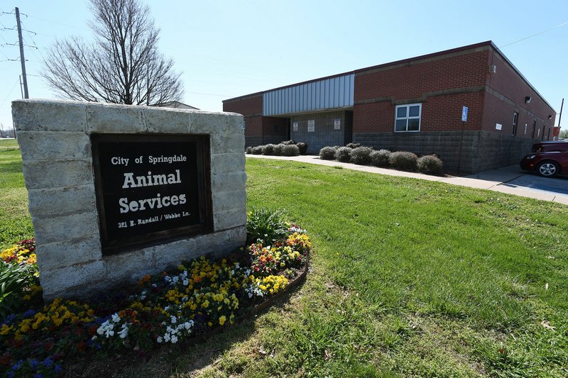 The Springdale Animal Shelter is seen Monday at 321 W Randall Wobbe Lane.