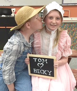 SUBMITTED
Tom Sawyer and Becky Thatcher will take the stage at Gentry Intermediate School in the musical production of Tom Sawyer on Thursday.