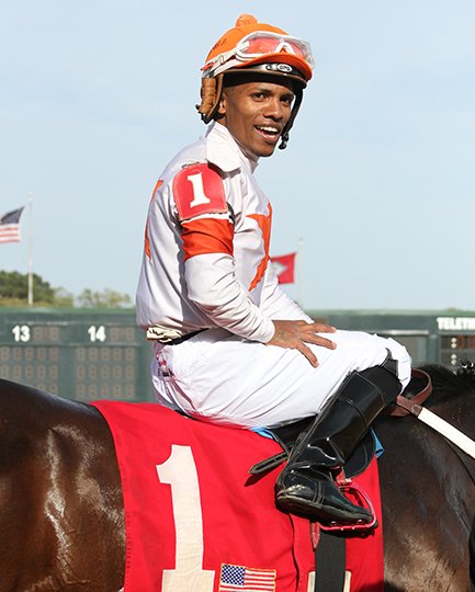 Jockey Ricardo Santana Jr. smiles in this file photo.