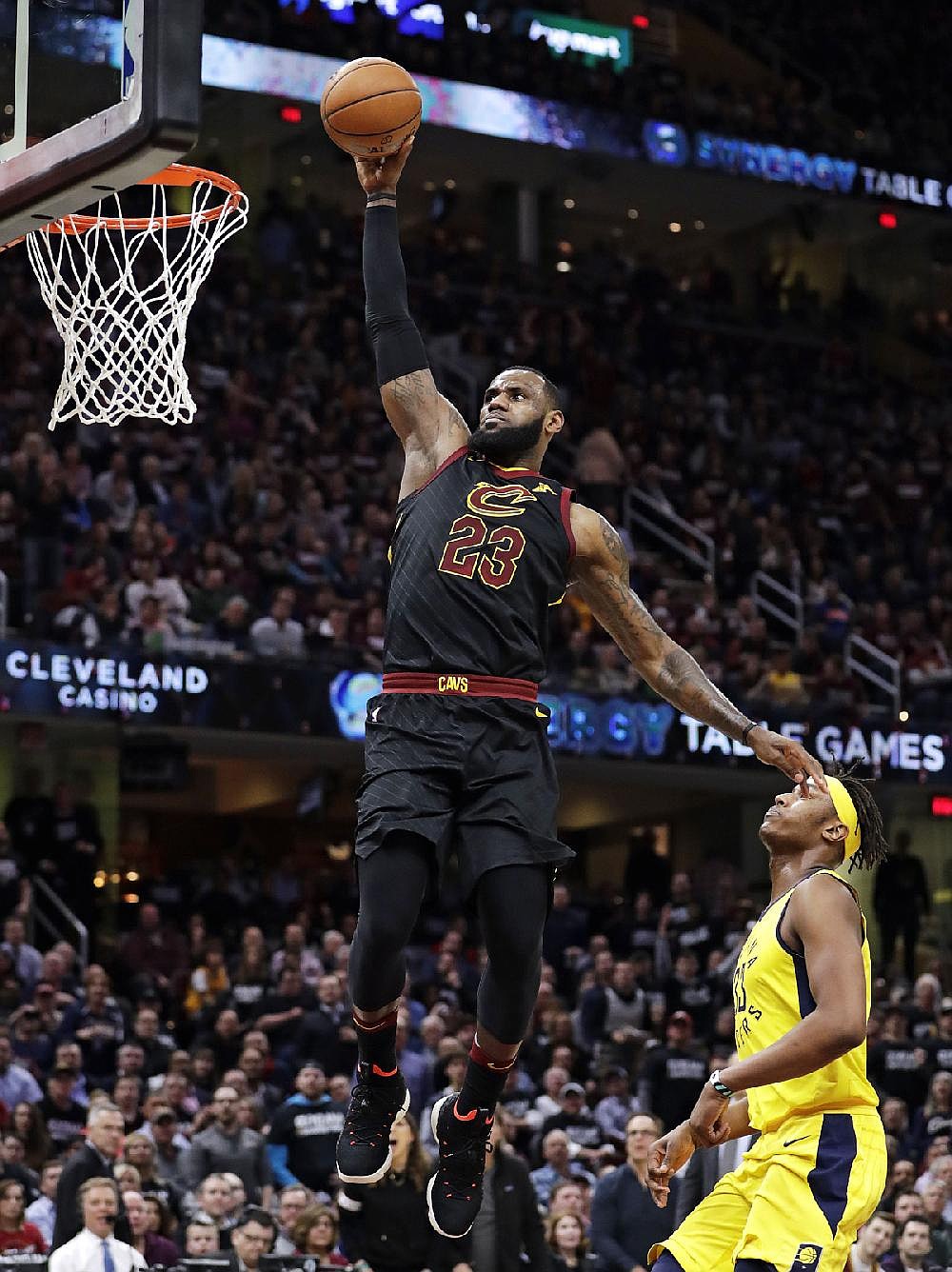 Beast mode: LeBron's 46 overpowers Indiana | Northwest Arkansas  Democrat-Gazette, image size:1000x1336