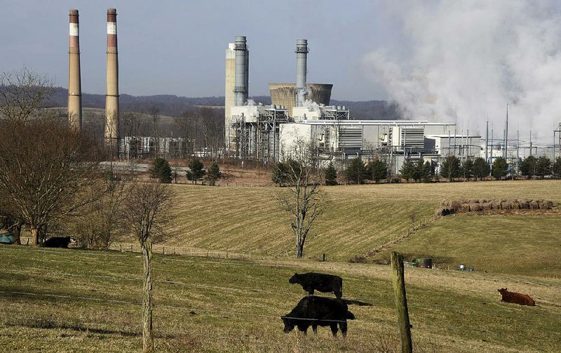 The Trump administration is looking at using the Cold War era’s Defense Production Act to help keep power plants like this one, the Hatfield’s Ferry coal-fired power station in Greene County, Pa., running. 