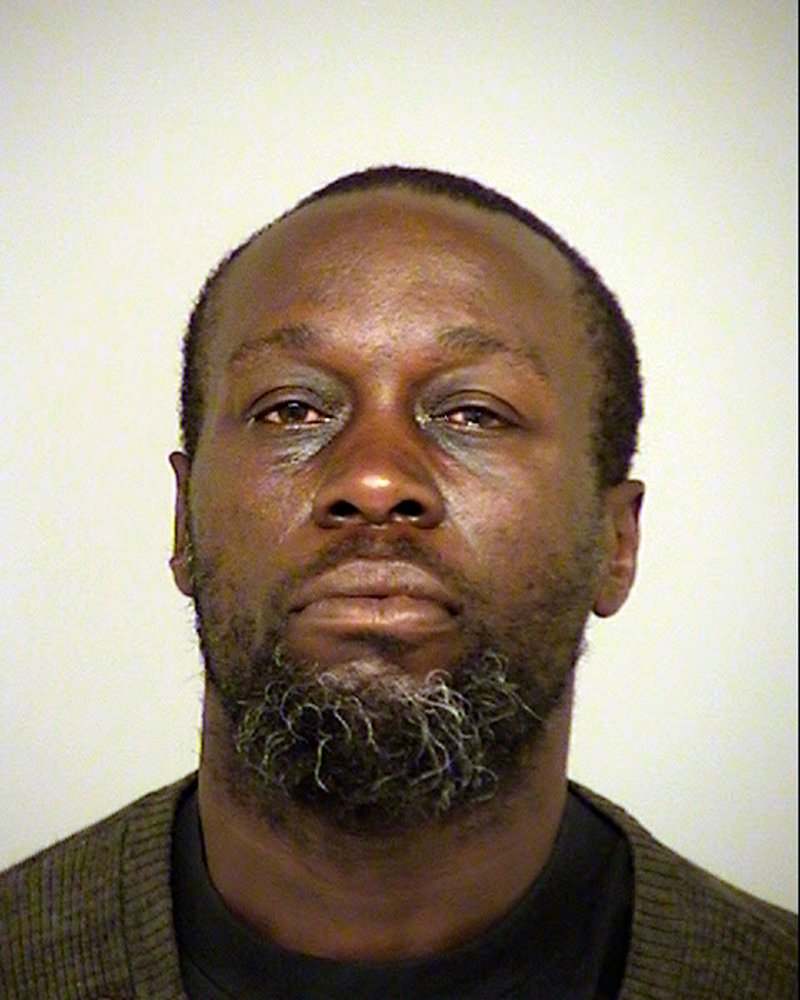 This undated photo provided by the Ventura County District Attorney's Office shows Jamal Jackson. The homeless man has been charged with murder in a random stabbing attack in which a man was killed while he was sitting down to dinner with his wife and child at a beachside steakhouse in Southern California restaurant. (Ventura County District Attorney's Office via AP)